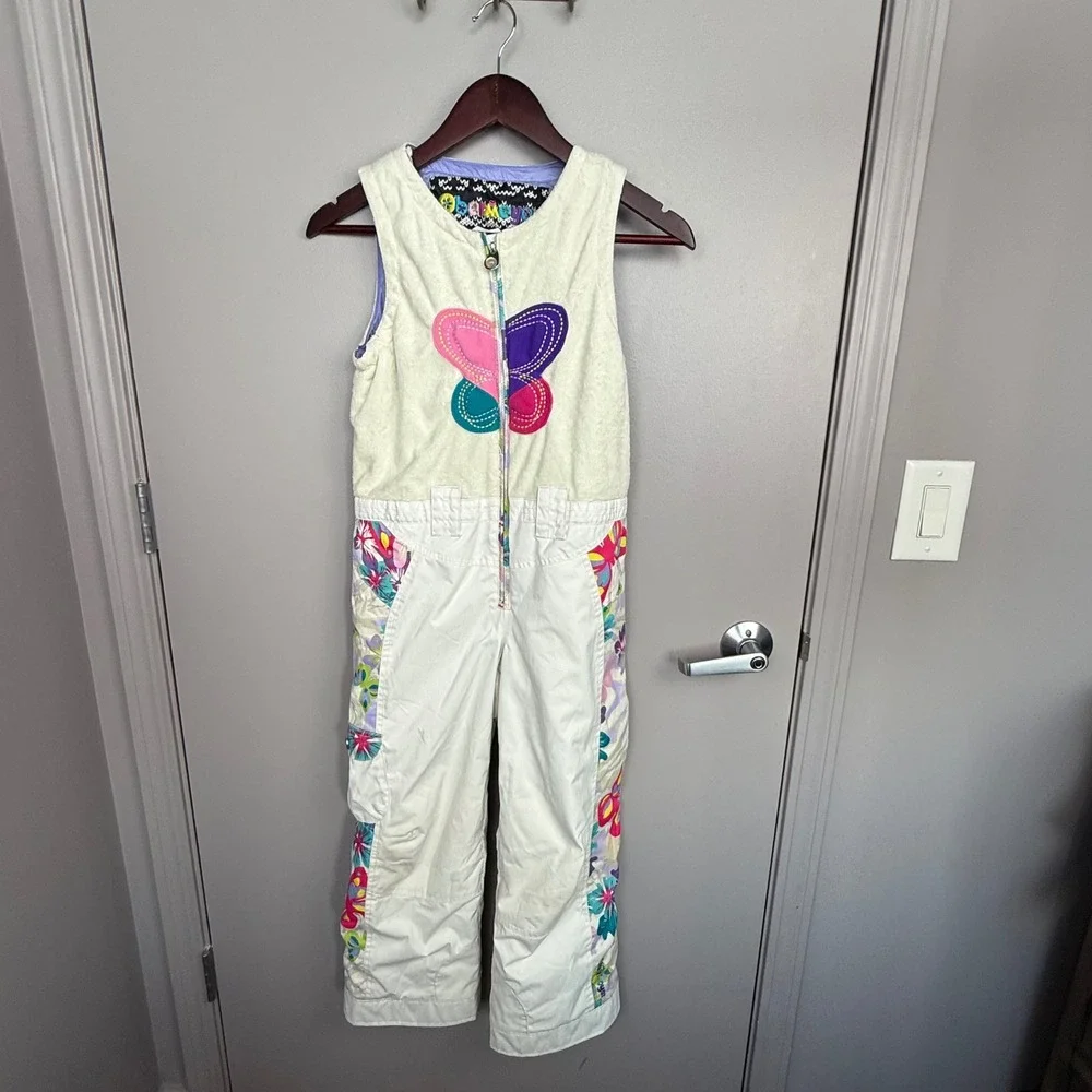 Obermeyer I Grow Ski Snowsuit Snowboard Jacket Pants Set Colorful Blocks Flowers - Picture 3 of 16